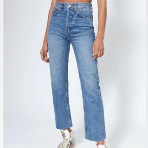 Re/done Originals High Rise Stove Pipe Jeans